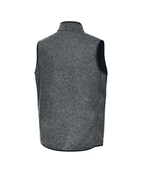 Antigua Men's Heather Gray Ohio State Buckeyes Fortune Full-Zip Vest