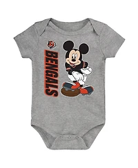 Outerstuff Baby Boys and Girls 3-Pack Cincinnati Bengals 3-Peat Bodysuit Set