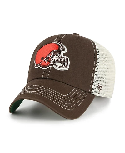 '47 Brand Men's Brown/Natural Cleveland Browns Trawler Trucker Clean Up Adjustable Hat