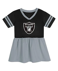 Outerstuff Girls Toddler Black Las Vegas Raiders Stadium Lights Fashion Jersey Dress