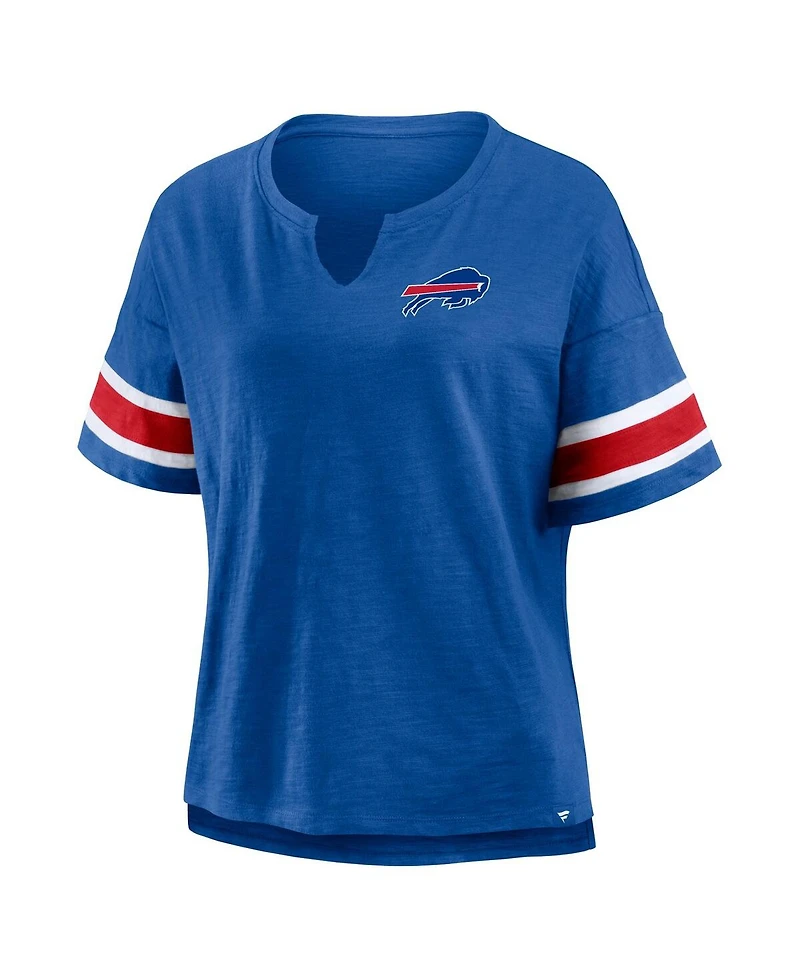 Fanatics Women's Royal Buffalo Bills Plus Redzone Notch Neck T-Shirt