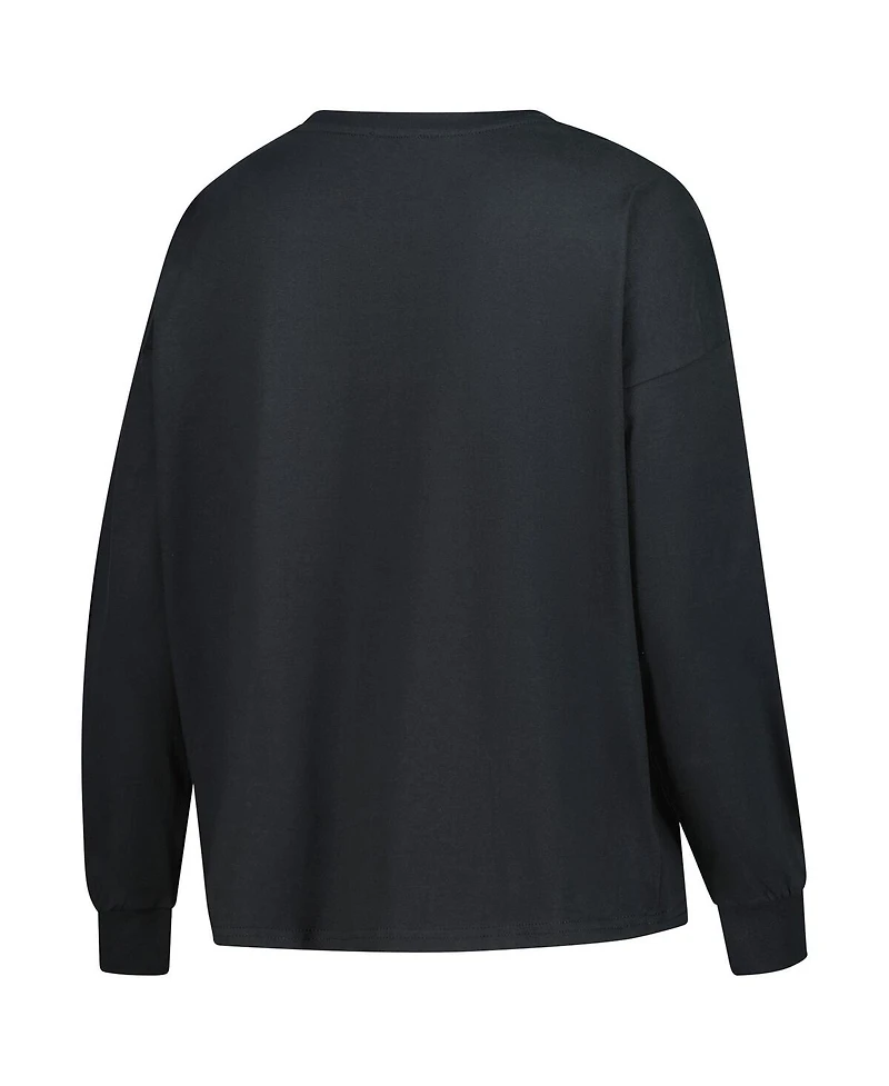 '47 Brand Women's Black Green Bay Packers Plus Muse Sydney Long Sleeve T-Shirt