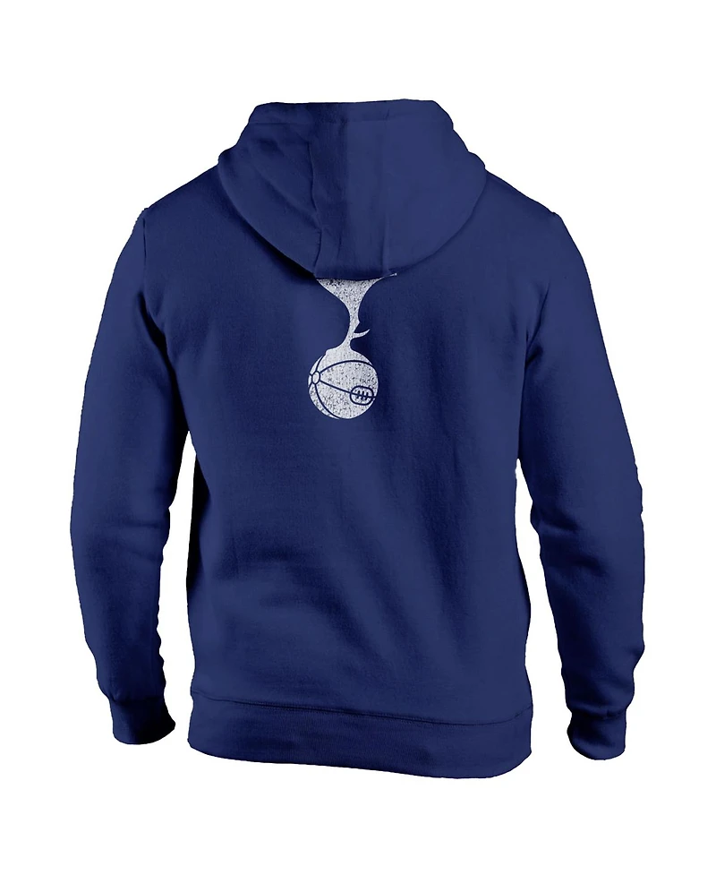 1863FC Men's Navy Tottenham Hotspur Wordmark Fleece Pullover Hoodie