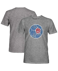 1863FC Men's Heather Gray Paris Saint-Germain Retro Color Badge Vintage Tri-Blend T-Shirt
