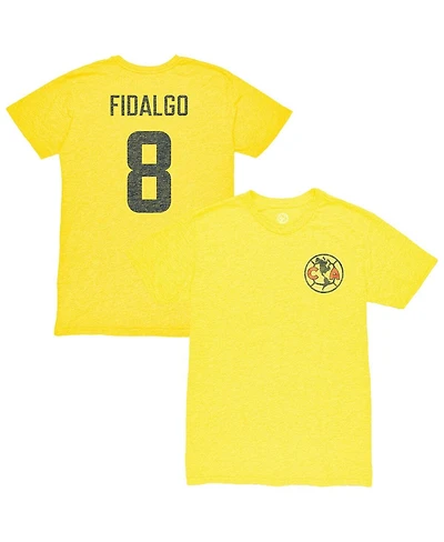 1863FC Men's Alvaro Fidalgo Yellow Club America Retro Player Name Number Tri-Blend T-Shirt