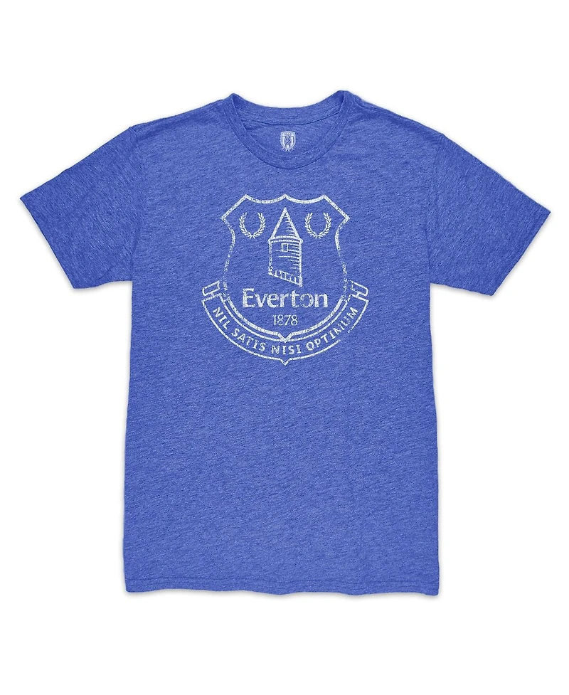 1863FC Men's Blue Everton Mono Badge Vintage Tri-Blend T-Shirt