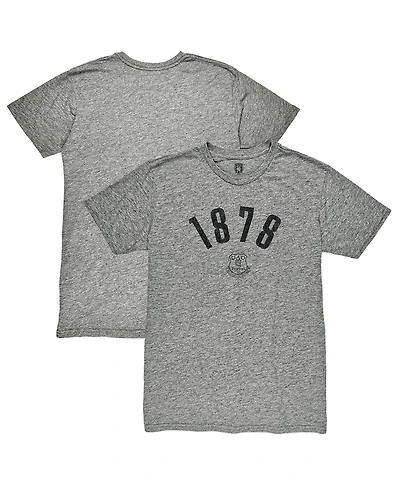 1863FC Men's Heather Gray Everton Arched Date Vintage Tri-Blend T-Shirt