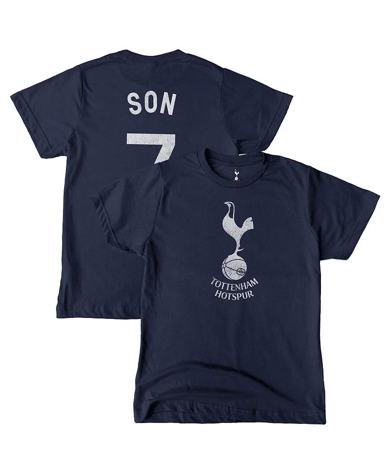 1863FC Big Boys and Girls Son Heung-Min Navy Tottenham Hotspur Player T-Shirt