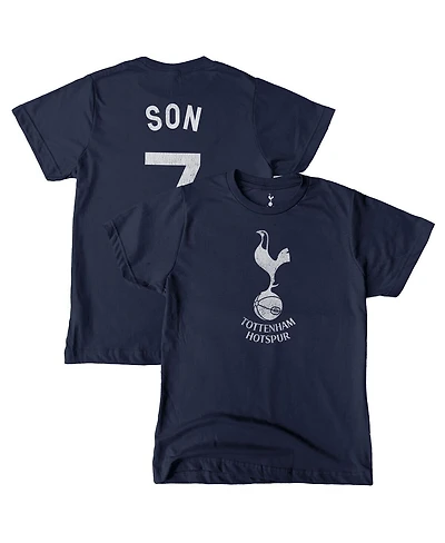 1863FC Big Boys and Girls Son Heung-Min Navy Tottenham Hotspur Player T-Shirt