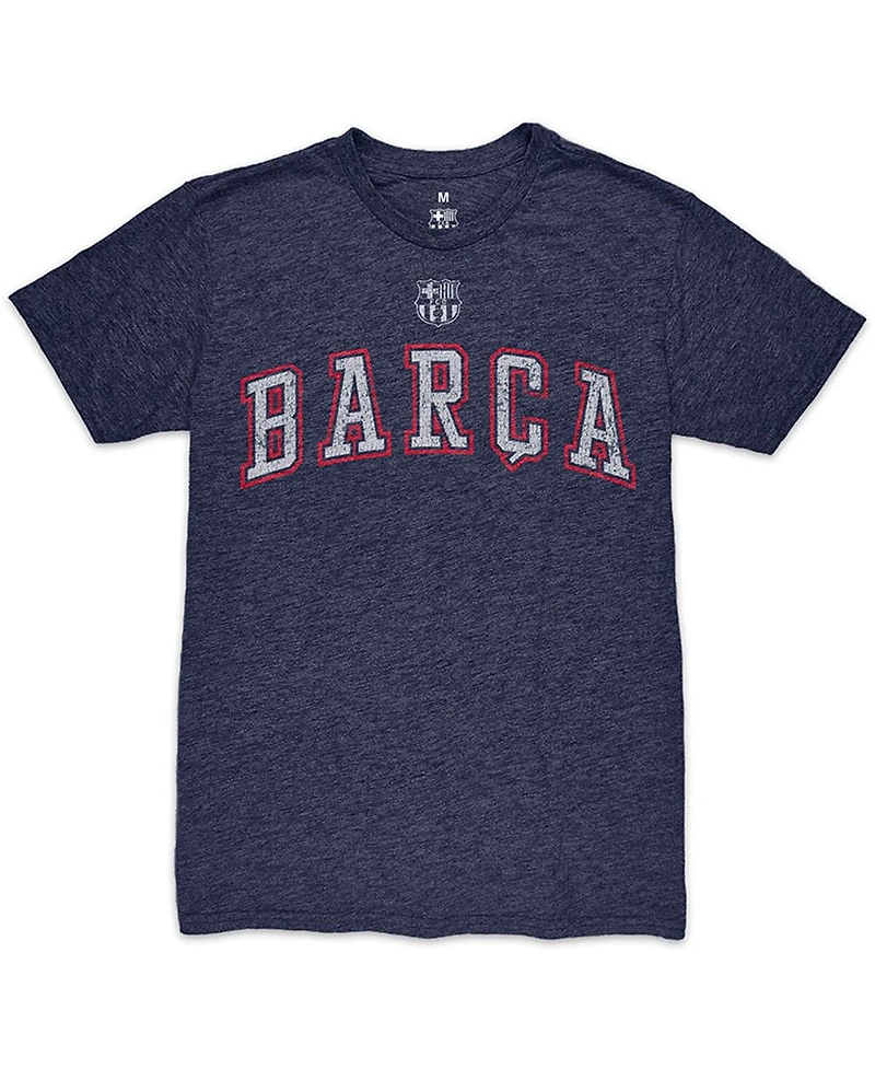 1863FC Men's Heather Navy Barcelona Wordmark Twisted Tri-Blend Slub T-Shirt