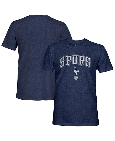 1863FC Men's Heather Navy Tottenham Hotspur Wordmark Twisted Tri-Blend Slub T-Shirt