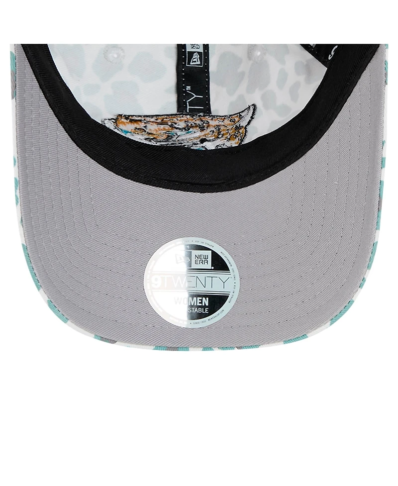 New Era Girls Toddler White Jacksonville Jaguars Active Leopard 9TWENTY Adjustable Hat