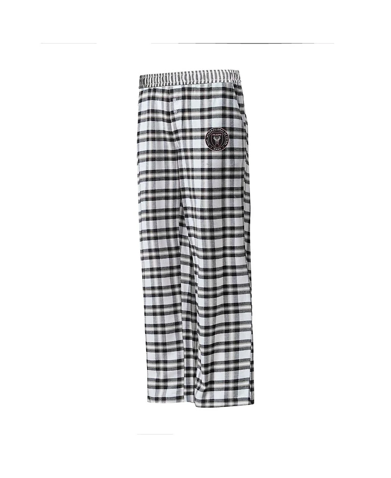 Concepts Sport Women's Black Inter Miami Cf Sienna Flannel Pants