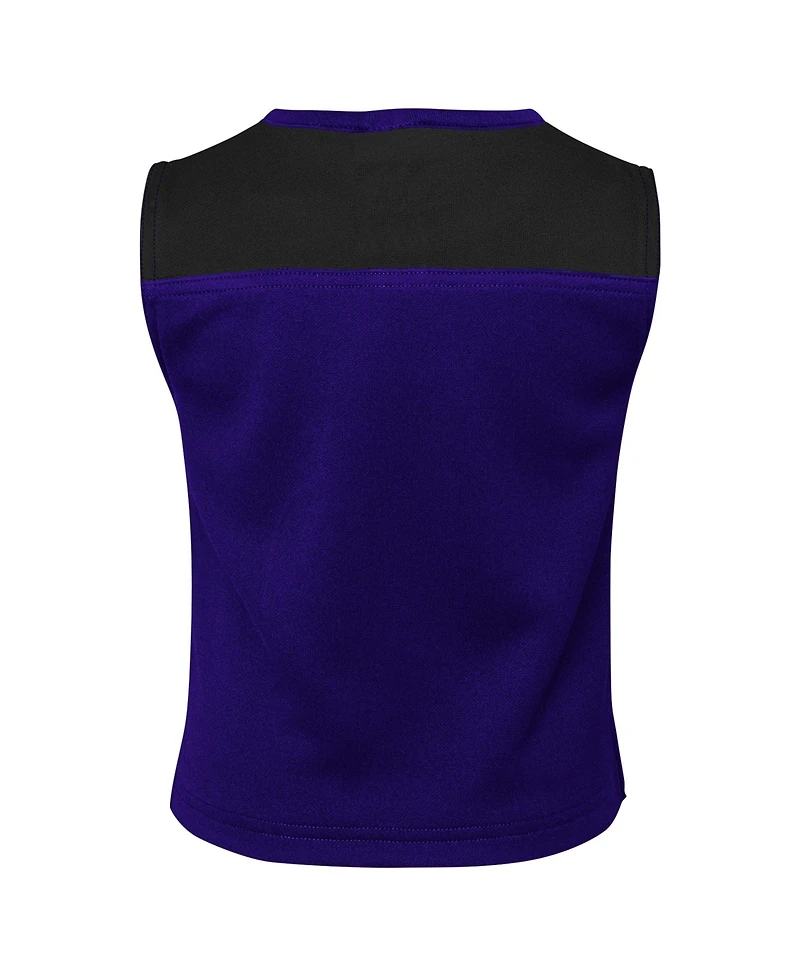 Outerstuff Girls Preschool 2-Piece Purple Baltimore Ravens Spirit Cheerleader Set with Bloomers