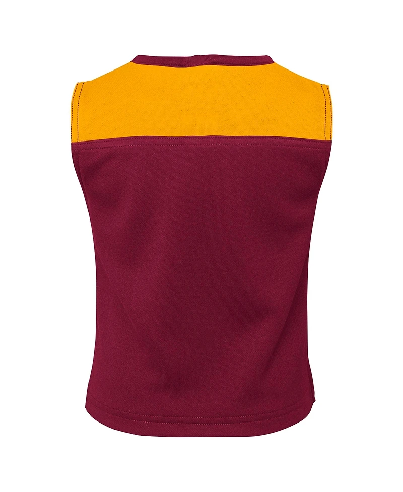 Outerstuff Girls Preschool 2-Piece Burgundy Washington Commanders Spirit Cheerleader Set with Bloomers
