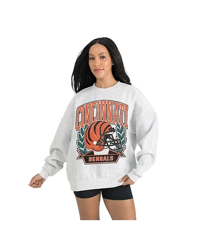 Gameday Couture Women's Gray Cincinnati Bengals Heritage Premium Fleece Pullover Sweatshirt