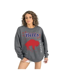 Gameday Couture Women's Gray Buffalo Bills Ready to Rumble Premium Fleece Pullover Sweatshirt