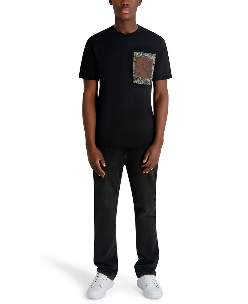 Karl Lagerfeld Paris Men's Thumbprint Detail T-Shirt