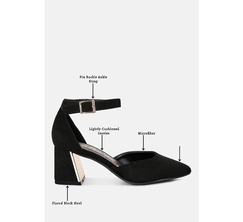 Womens rory metallic sling detail block heel sandals