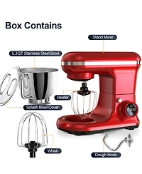 5.3 Qt Digital Display Stand Kitchen Food Mixer 8 Speed with Egg Whisk, Dough Hook & Flat Beater