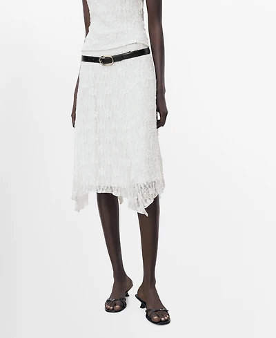 Mango Women's Lace Midi Skirt