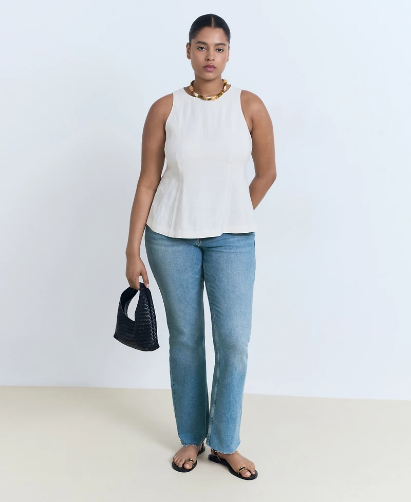 Mango Women's Fiona Flared Mid-Rise Jeans