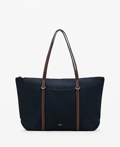 Mango Women's Double Handle Shopper Bag