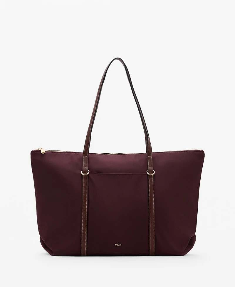 Mango Women's Double Handle Shopper Bag