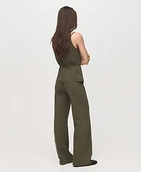 Mango Women's Elastic Waist Straight-Fit Pants