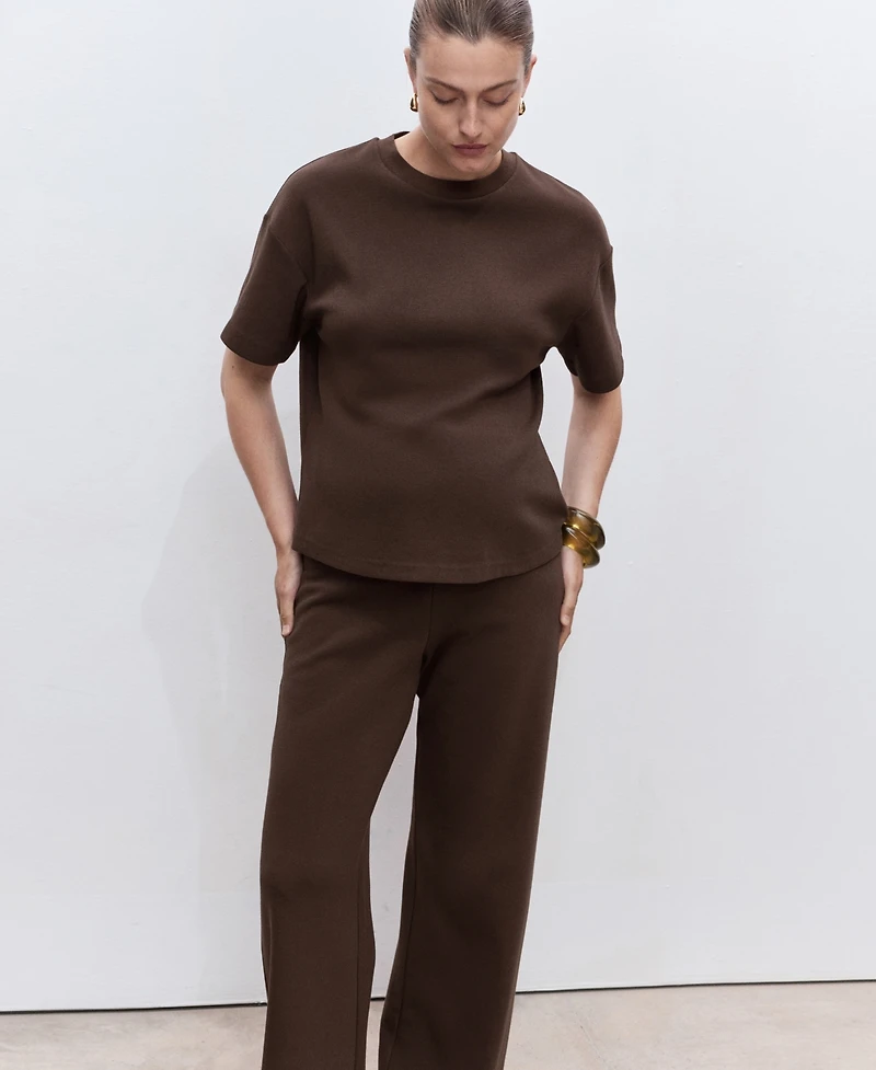 Mango Women's Straight Cotton Maternity Pants
