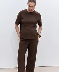 Mango Women's Straight Cotton Maternity Pants