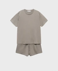 Mango Women's 2-Piece Cotton Short-Sleeved Pajamas