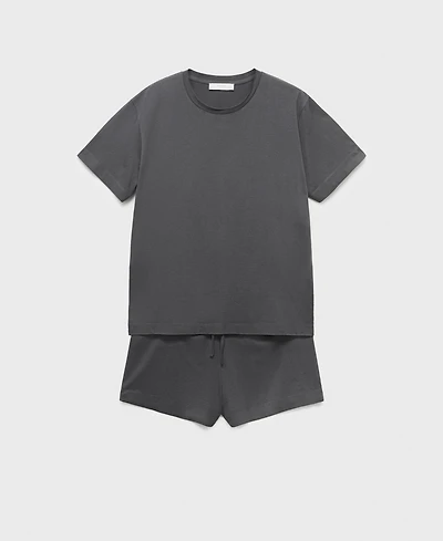 Mango Women's 2-Piece Cotton Short-Sleeved Pajamas
