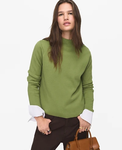 Mango Women's Perkins Neck Knitted Sweater