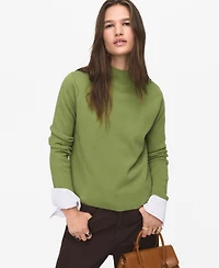 Mango Women's Perkins Neck Knitted Sweater