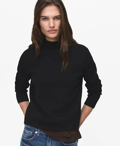 Mango Women's Perkins Neck Knitted Sweater