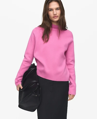 Mango Women's Perkins Neck Knitted Sweater