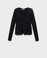 Mango Women's Ties Knitted Cardigan