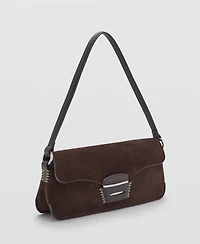 Mango Women's Suede Shoulder Bag