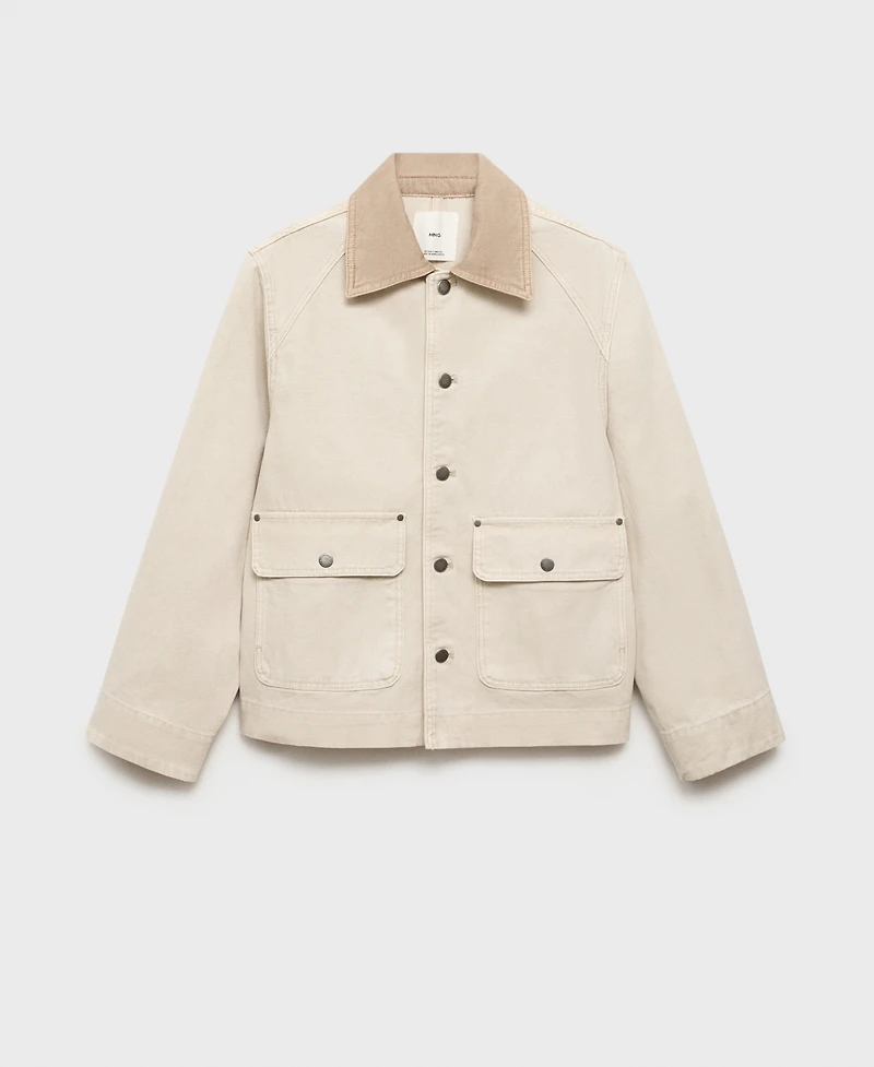 Mango Women's Contrasting Collar Denim Parka