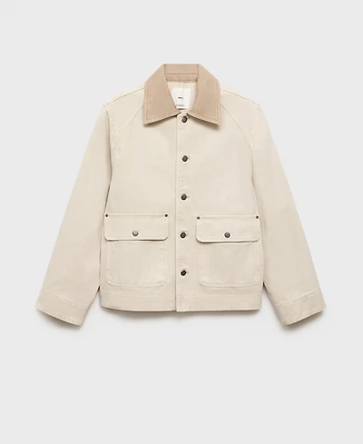 Mango Women's Contrasting Collar Denim Parka