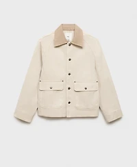 Mango Women's Contrasting Collar Denim Parka