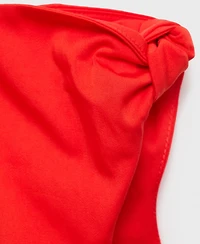 Mango Women's Asymmetrical Neckline Short Dress