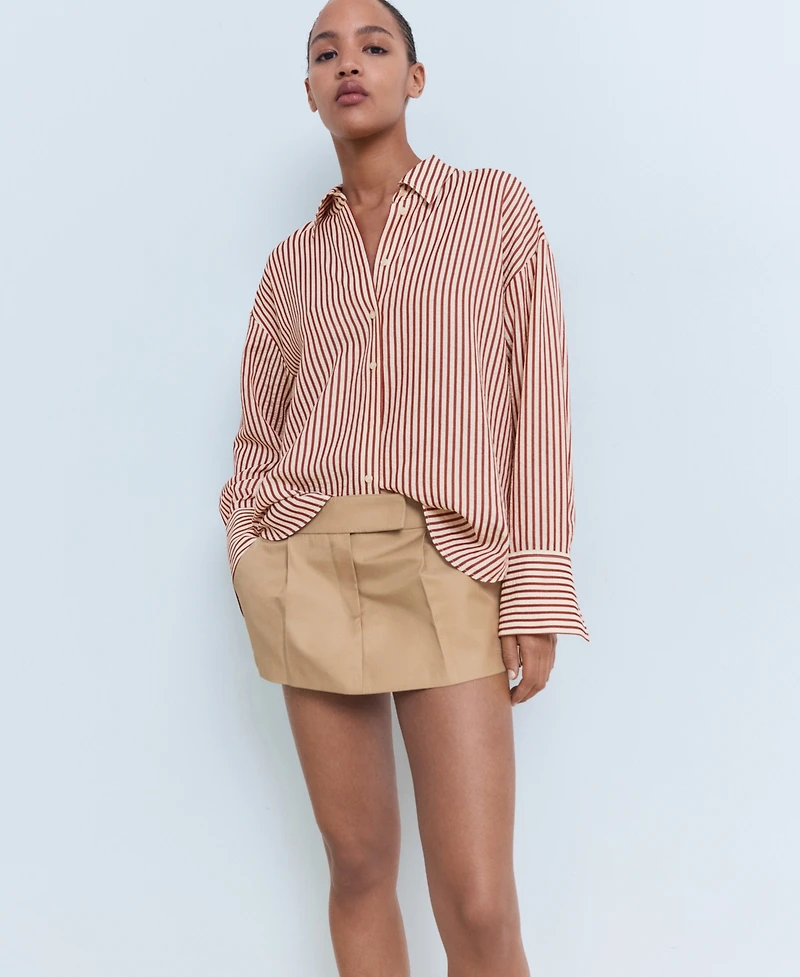 Mango Women's Striped Straight Shirt