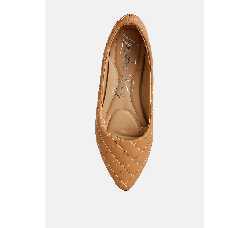 Rikhani Quilted Detail Ballet Flats Women