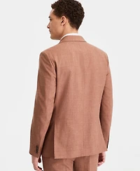 Tommy Hilfiger Men's Modern Fit Wool Silk Linen Double-Breasted Suit Separate Jacket