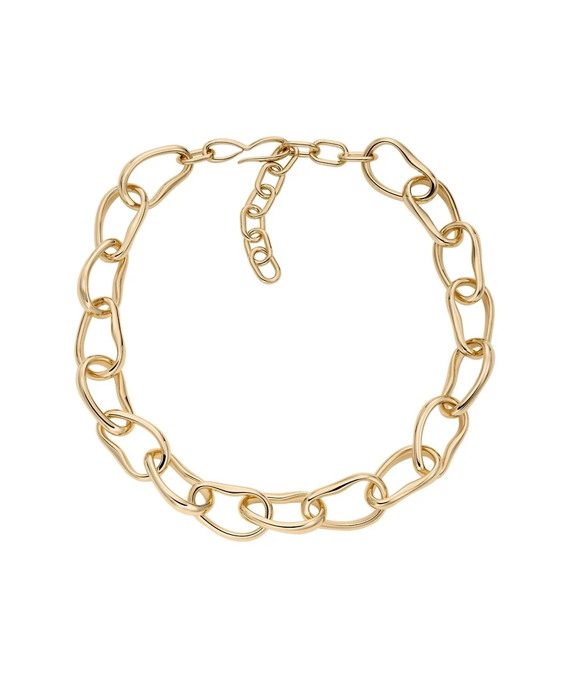 Skagen Women's Anja Pebbles Gold Brass Chain Necklace