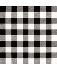 GoodGram Buffalo Check Gingham Custom Window Curtain Treatments - Single Panel 42 in. W x 63 L, Black