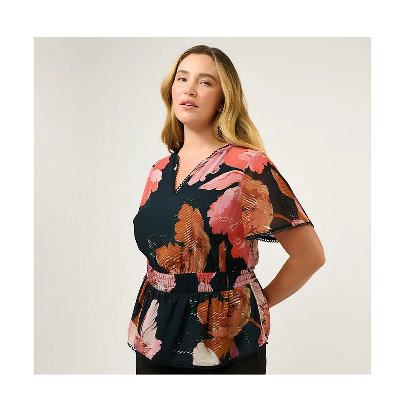 Estelle Plus Elena Waisted Top