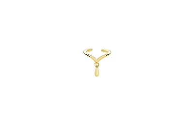 Drop cuff with drop in Gold Vermeil